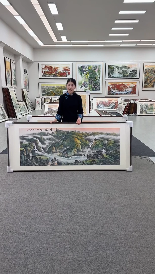 国画手绘 聚宝福地 219*88