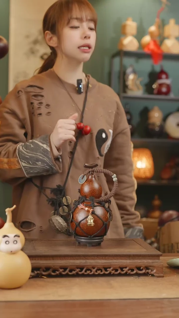 【闪购商品】118号精品天然大漆工艺防渗内胆酒葫芦~