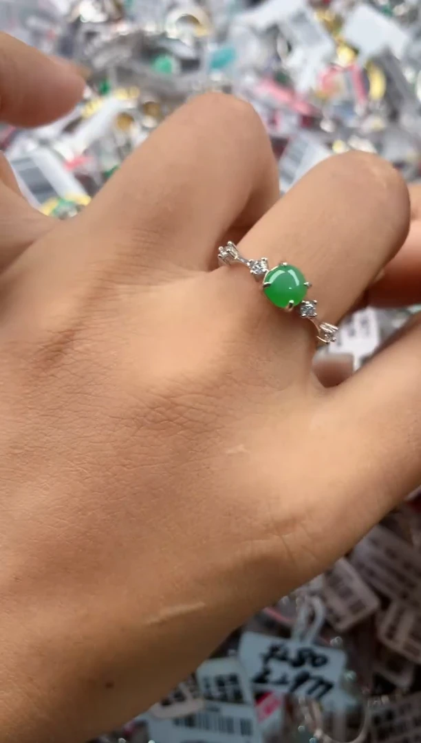 银S925镶嵌戒指翡翠11-11-11-     4