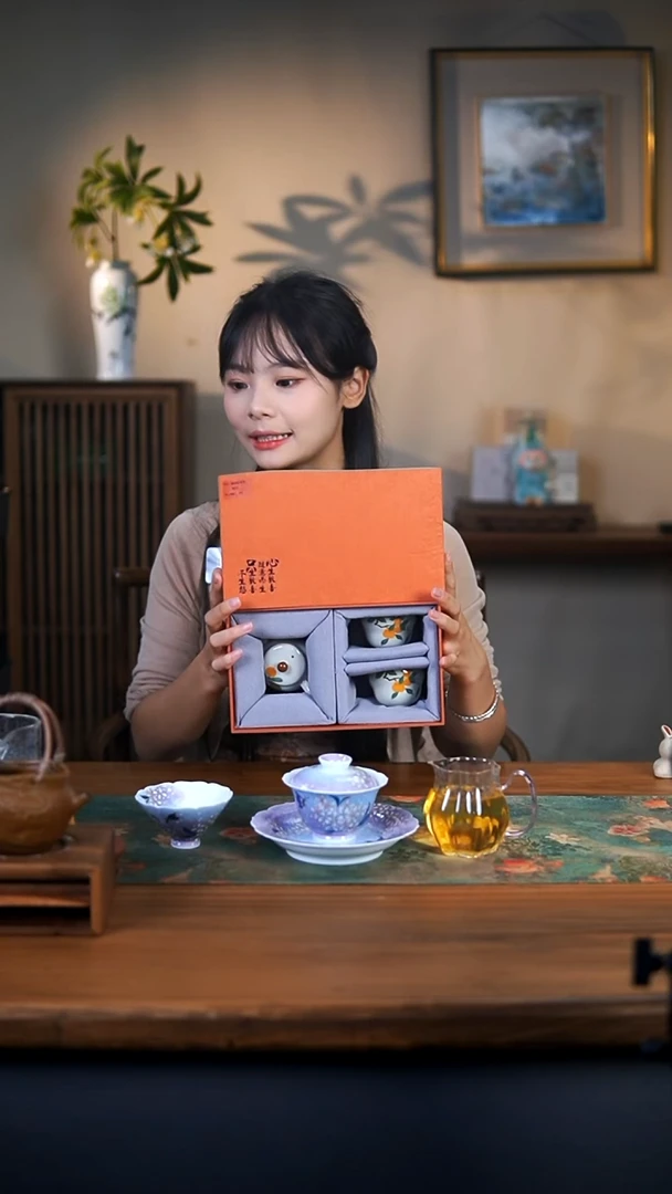 陶瓷零九二五-二一九@柿子一壶两杯