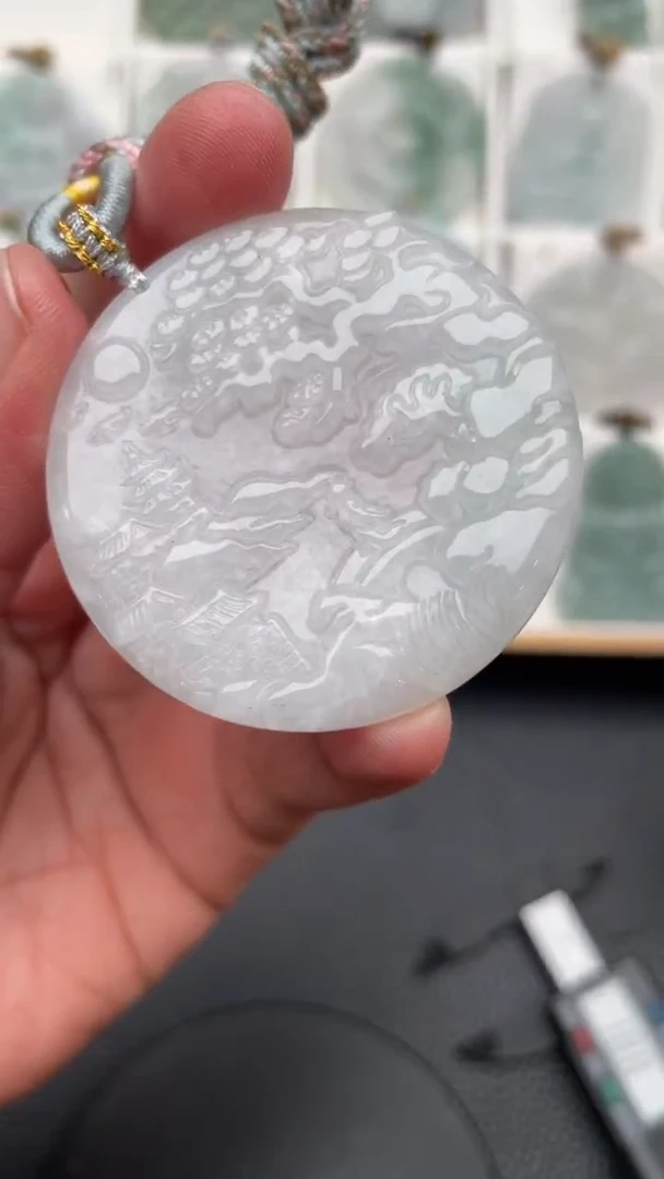 颈饰未镶嵌翡翠天然缅甸翡翠A货534