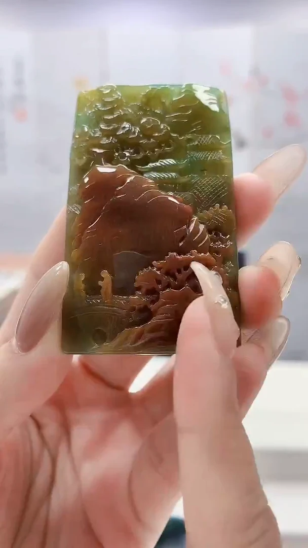 未镶嵌定制翡翠4917lr-毛货挂件94
