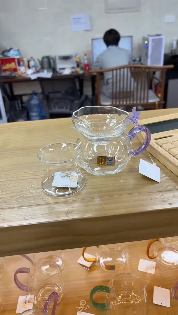 禾器-碟梦茶漏-浅紫色+禾器纳福茶海浅紫色