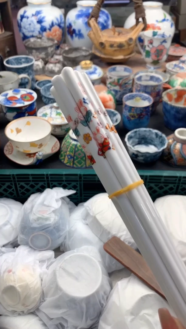 瓷片骨瓷筷子（5双）九姑娘瓷器