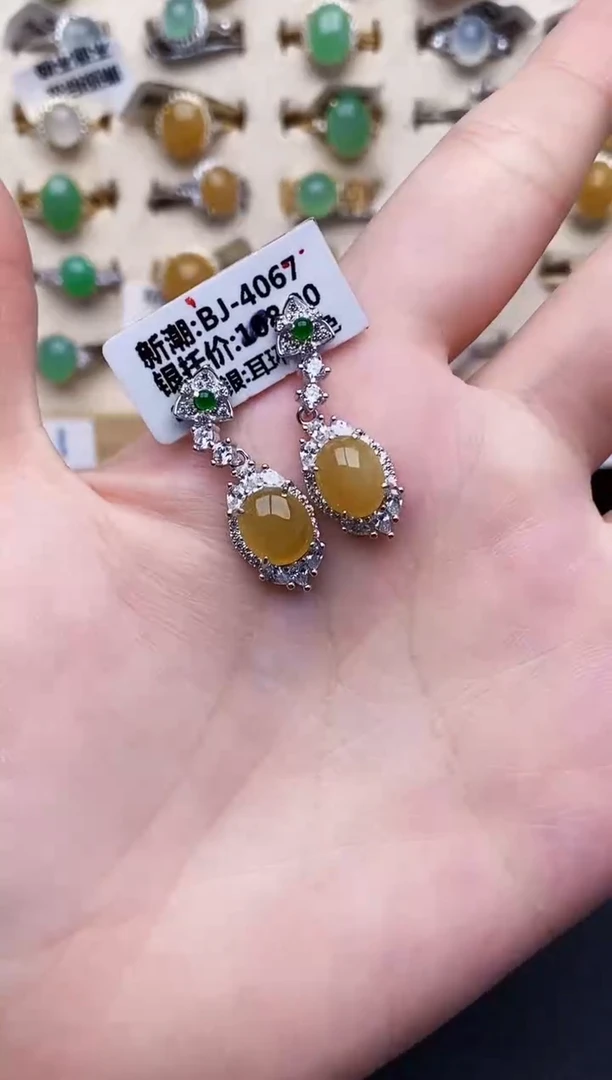 银S925镶嵌戒指翡翠770