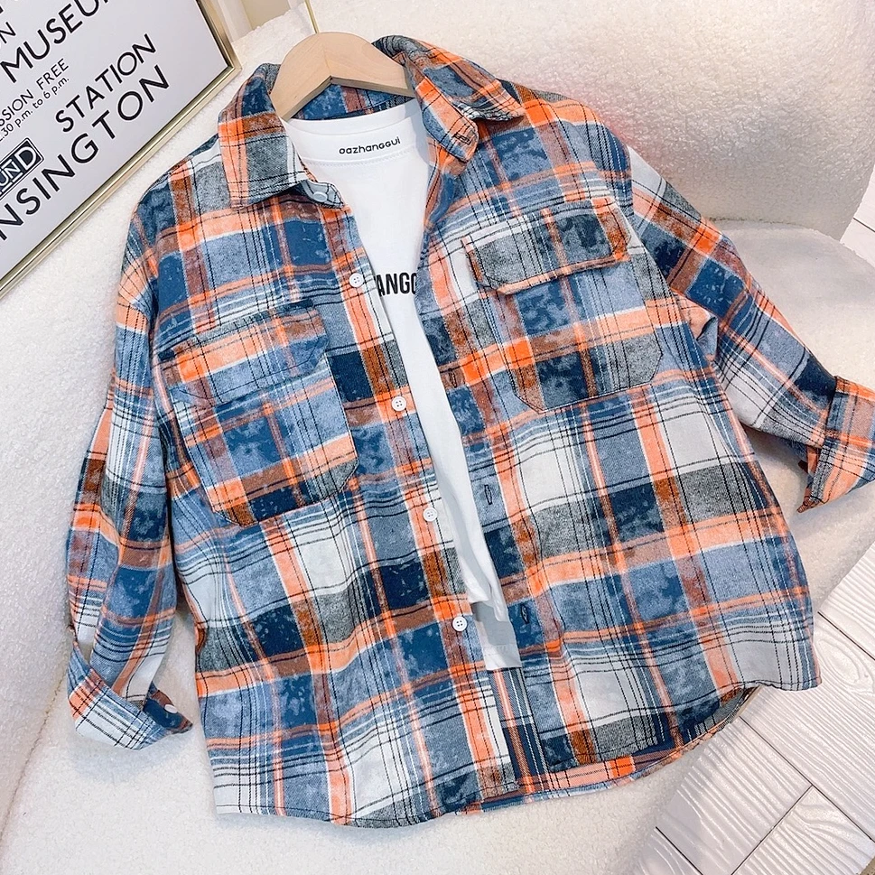 【儿童衬衫 春装新款】2025春秋季男女童亲子衬衣外套