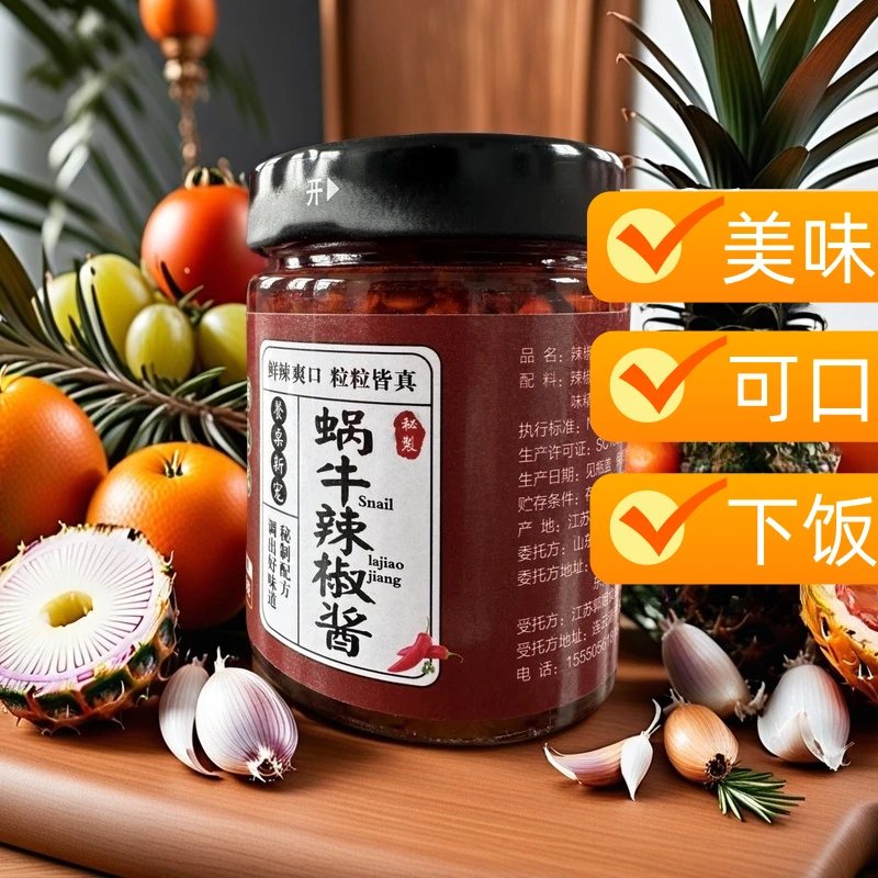 白玉蜗牛酱红烧香辣五香味拌饭拌面调味酱下饭酱料景区