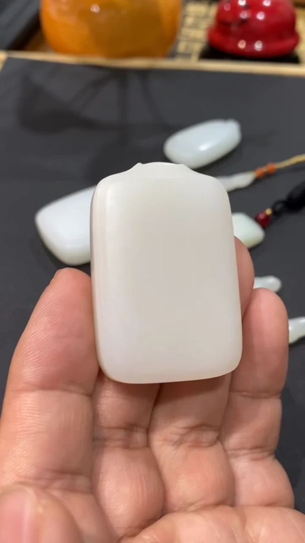 吊坠(不含链)未镶嵌和田玉（子料）平安无事牌35.2g