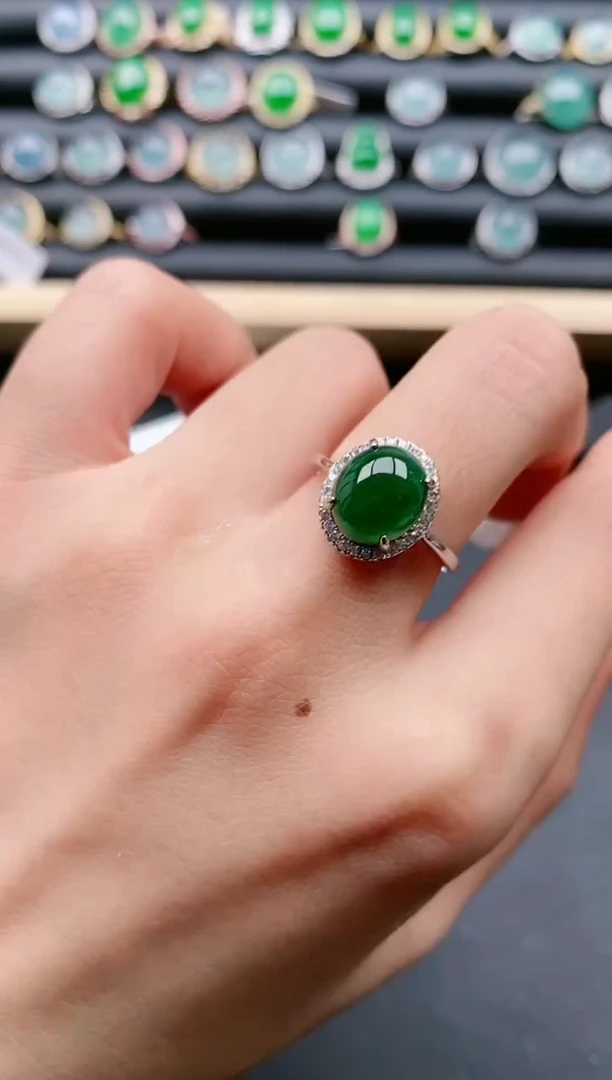 【闪购商品】翡翠戒指银S925镶嵌111111111