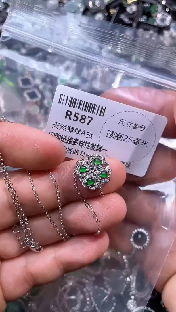 【闪购商品】翡翠颈饰未镶嵌R587项链