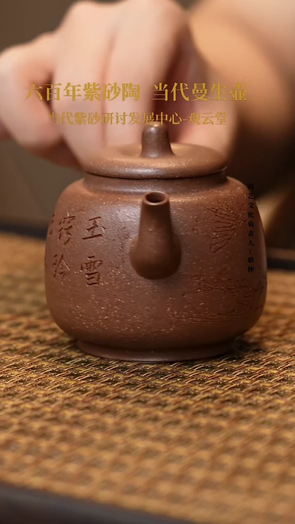 茶壶紫砂枣红泥 墨林壶