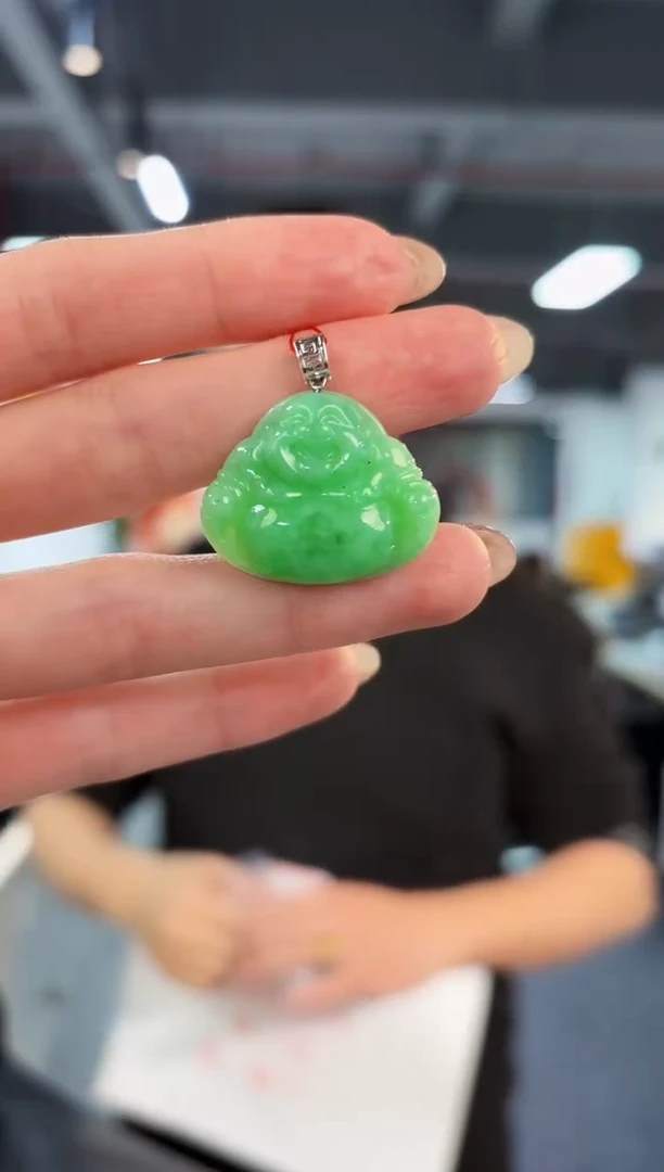 【闪购商品】翡翠颈饰18K金镶嵌缅料A货/支持复检/一件