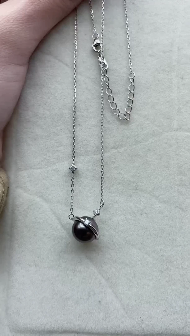 【闪购商品】海水珍珠套链银S925镶嵌13