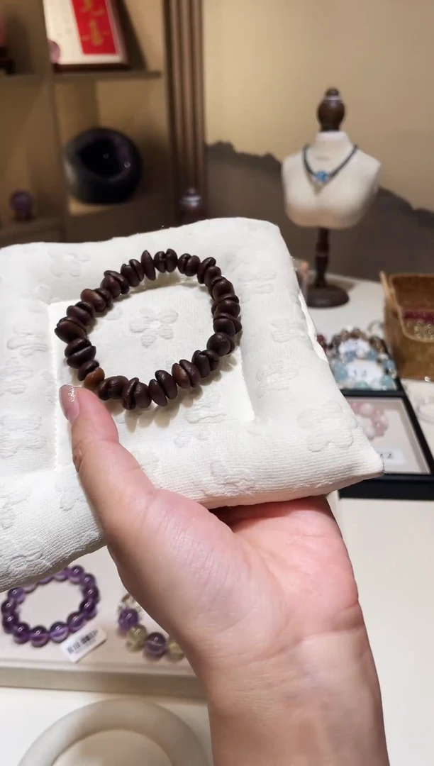 纯铜石英石小*儿咖啡豆手串