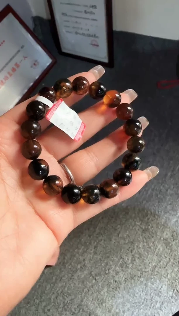 手串琥珀未镶嵌#50缅甸琥珀翁珀手串11mm