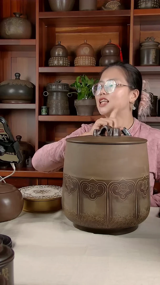 坭兴陶如意罐纯手工