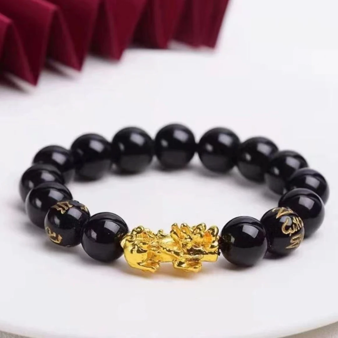 非金属树脂手链 时尚黑色手串饰品