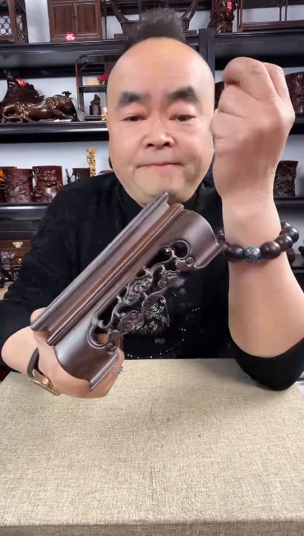 木灵芝正方老李红木工艺品