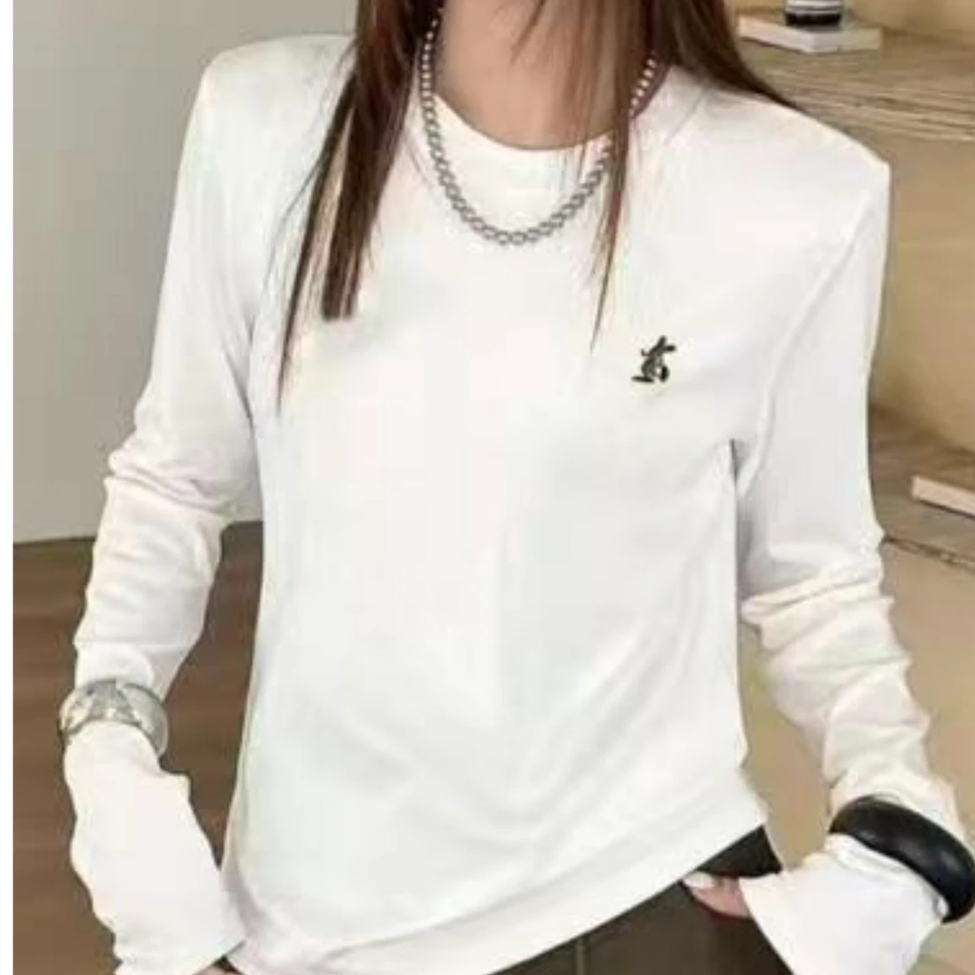 【静姐家】6171韩版时尚休闲宽松女长袖T恤