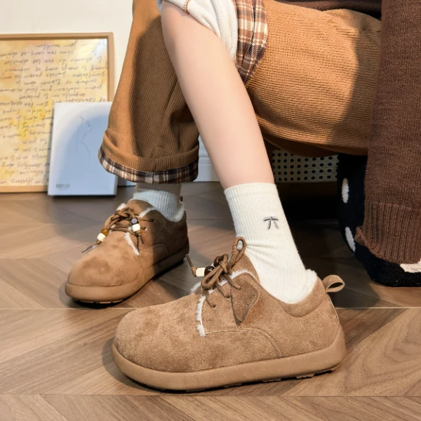 回力勃肯鞋女冬季2025新款爆款一脚蹬豆豆鞋冬季女鞋加绒博肯鞋子