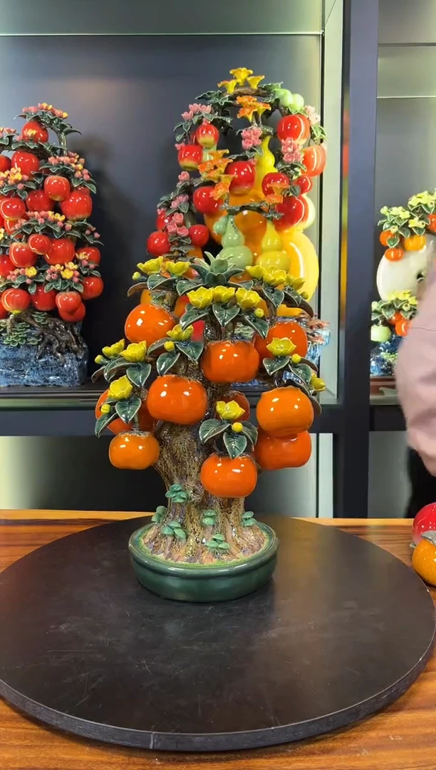 陶瓷心想事成柿子盆