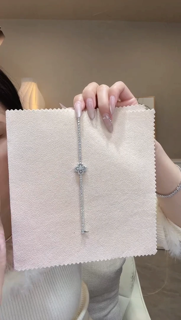 铂Pt950镶嵌实验室培育钻石lp手链