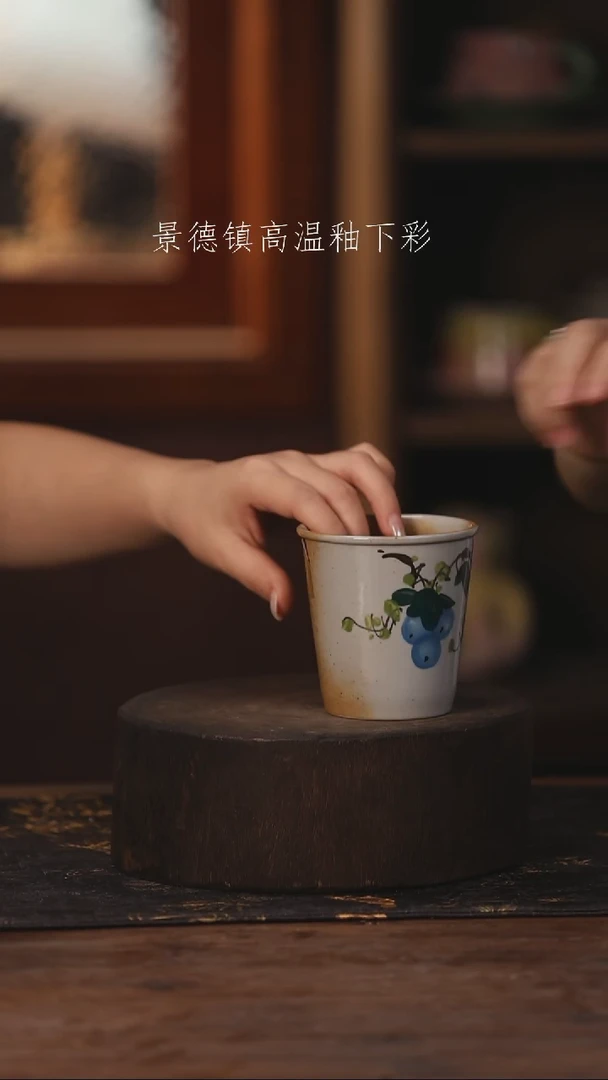 陶瓷景德镇高温釉下手绘陶瓷368