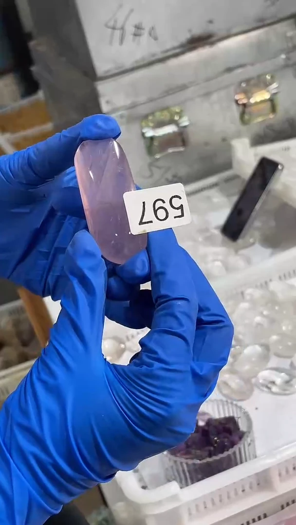 未镶嵌珠宝半成品水晶粉阿塞充电宝-597