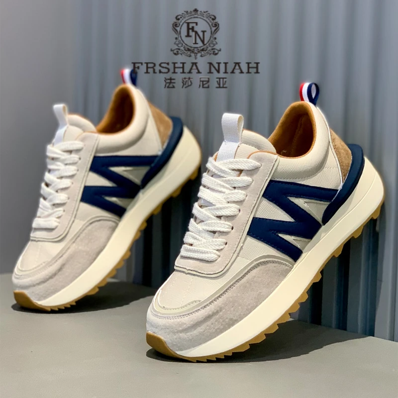 法莎尼亚欧洲站男鞋复古阿甘鞋秋季潮流百搭运动休闲鞋厚底增高鞋