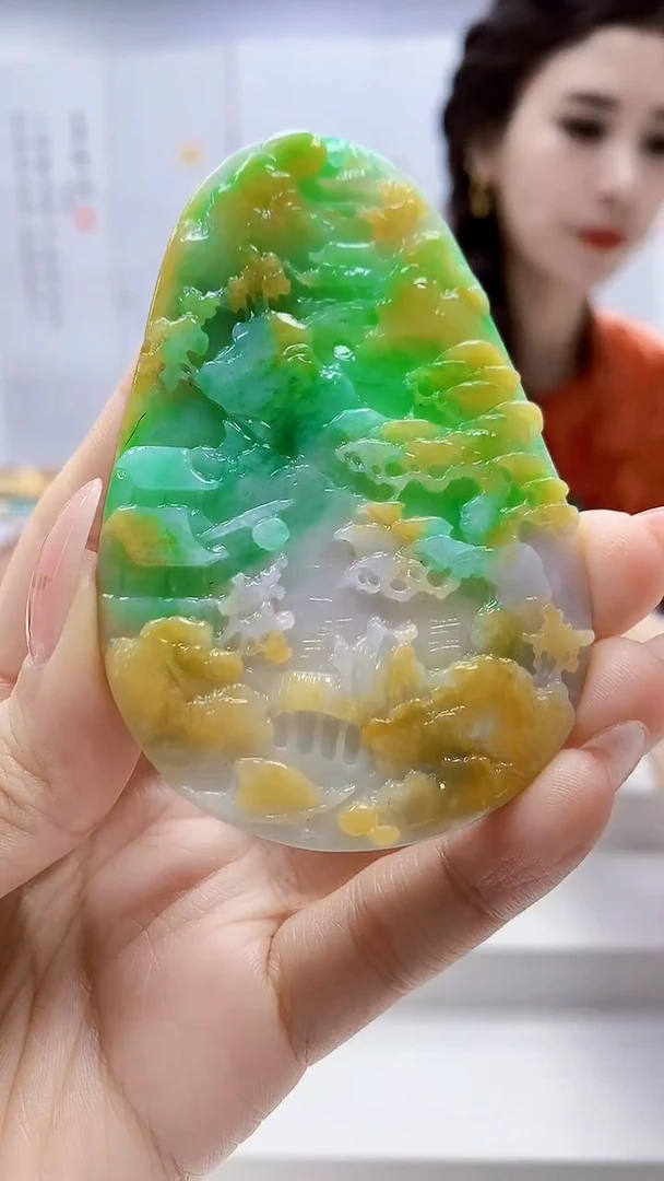 未镶嵌定制翡翠4829ty-毛货挂件160