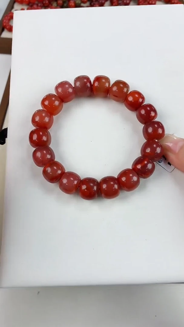 未镶嵌瓦西老型手串14mm南红玛瑙一个/条