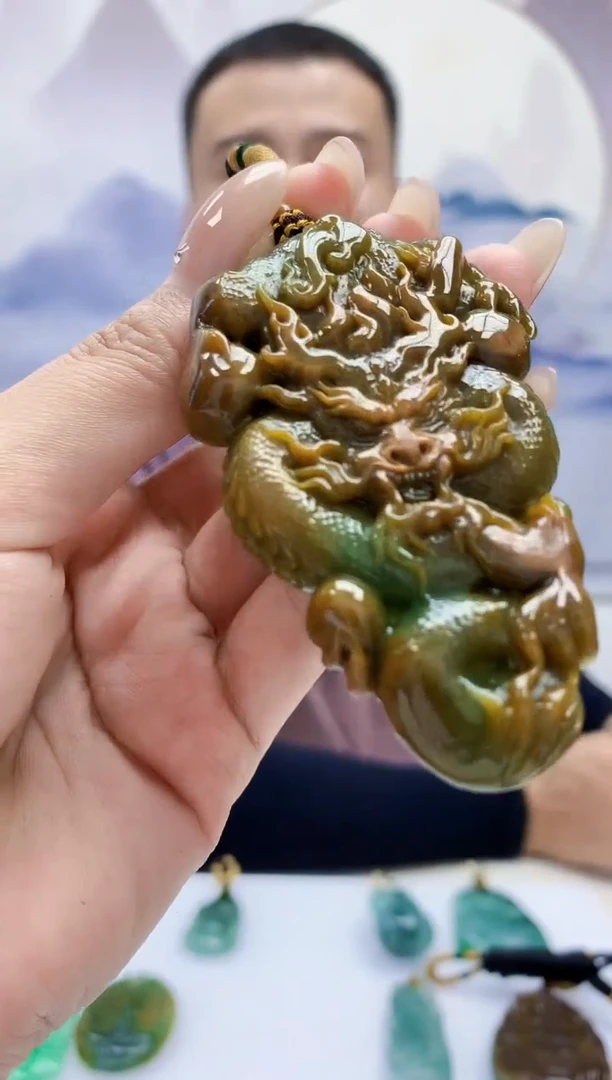 定制翡翠未镶嵌4898MM-毛货挂件143