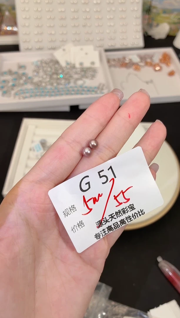 银S925镶嵌耳饰淡水珍珠多样性发一G51