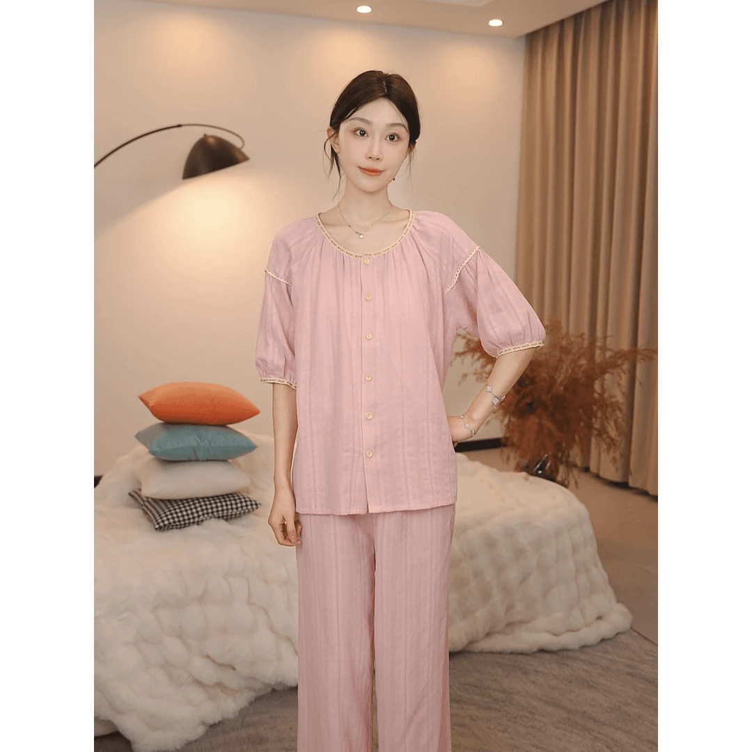 【甜美少女风】甜美风高级感睡衣女款爆款2025新款春夏季套装可外穿