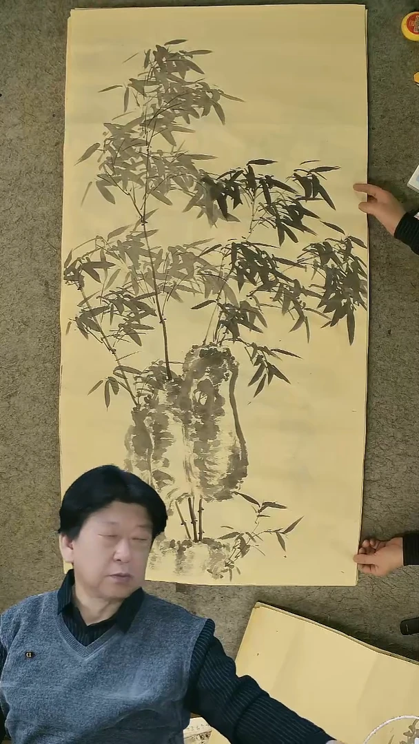 国画四尺整张  墨竹  69*138cm