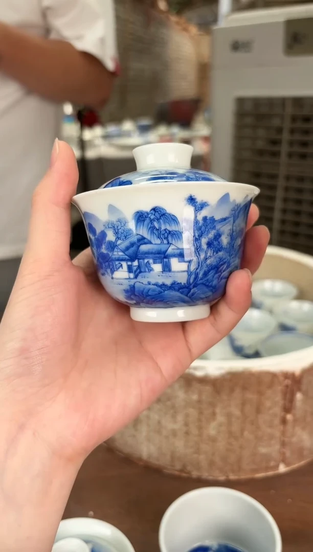 杯看山柴窑青花看山柴窑青花