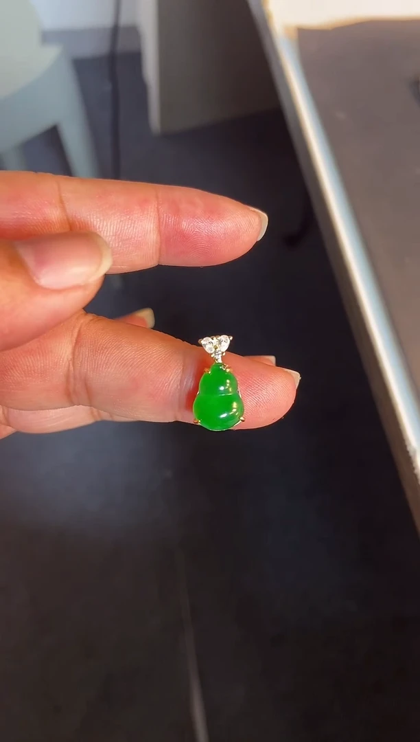 吊坠(不含链)银S925镶嵌翡翠1