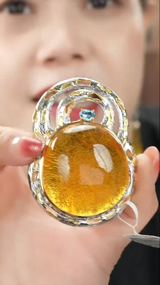 未镶嵌吊坠(不含链)琥珀净水精品吊坠
