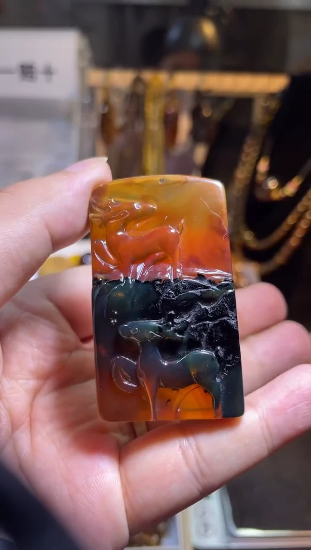 裸石琥珀未镶嵌一念之间 茶珀24克