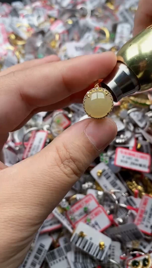 【闪购商品】翡翠戒指银S925镶嵌7777---5