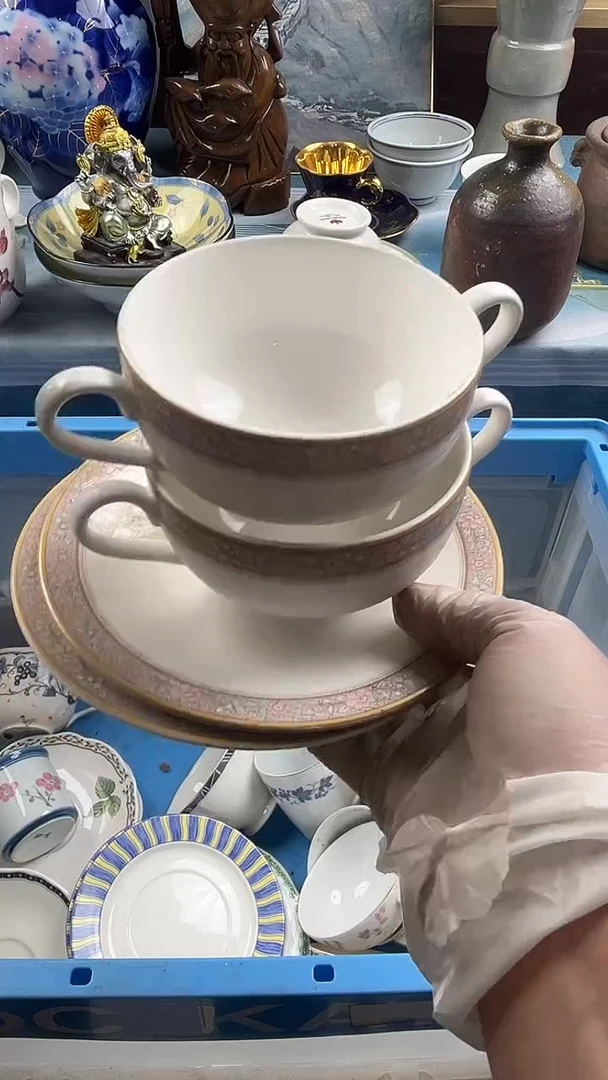 瓷片吕*英歌瓷器满28包邮