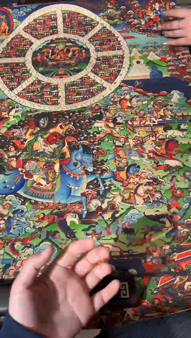 卷轴画龙妹的唐卡tk16