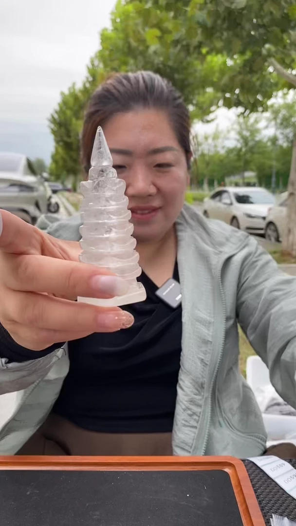 未镶嵌珠宝半成品水晶白水晶文昌塔D578