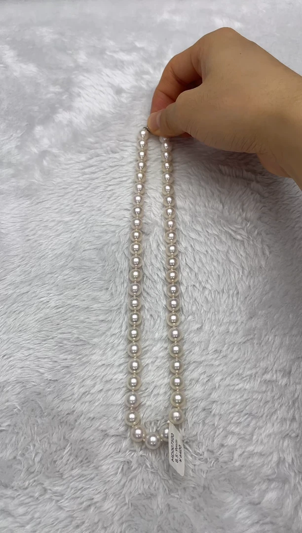项链银S925镶嵌海水珍珠AK8.5-9mm