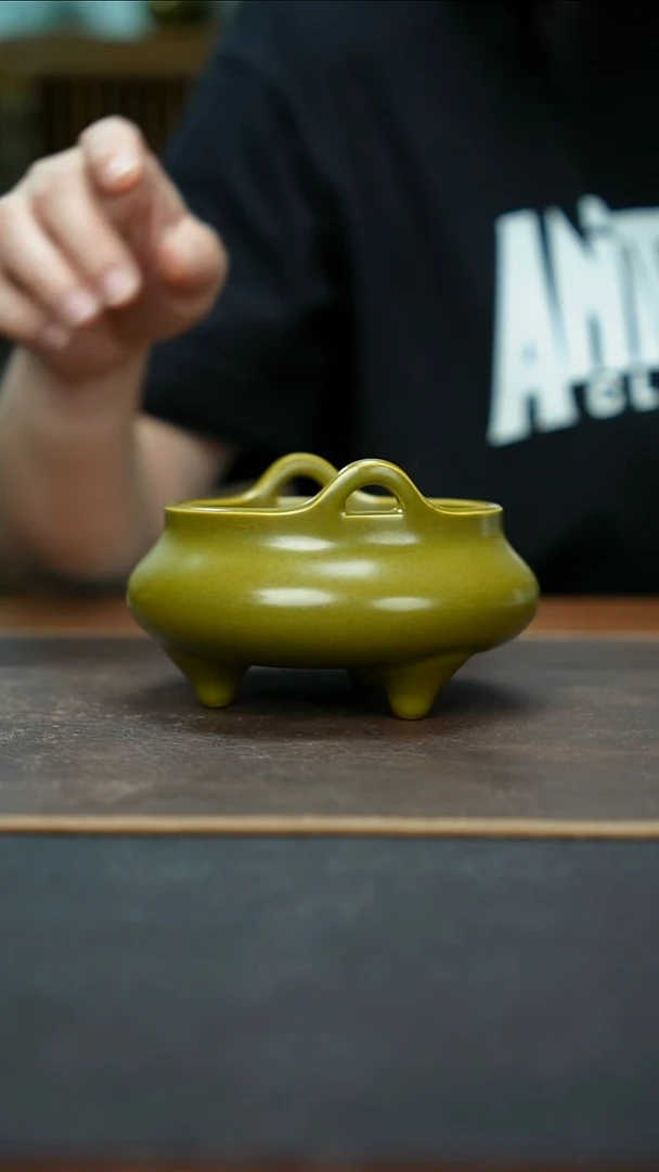 杯景德镇茶叶末桥耳炉