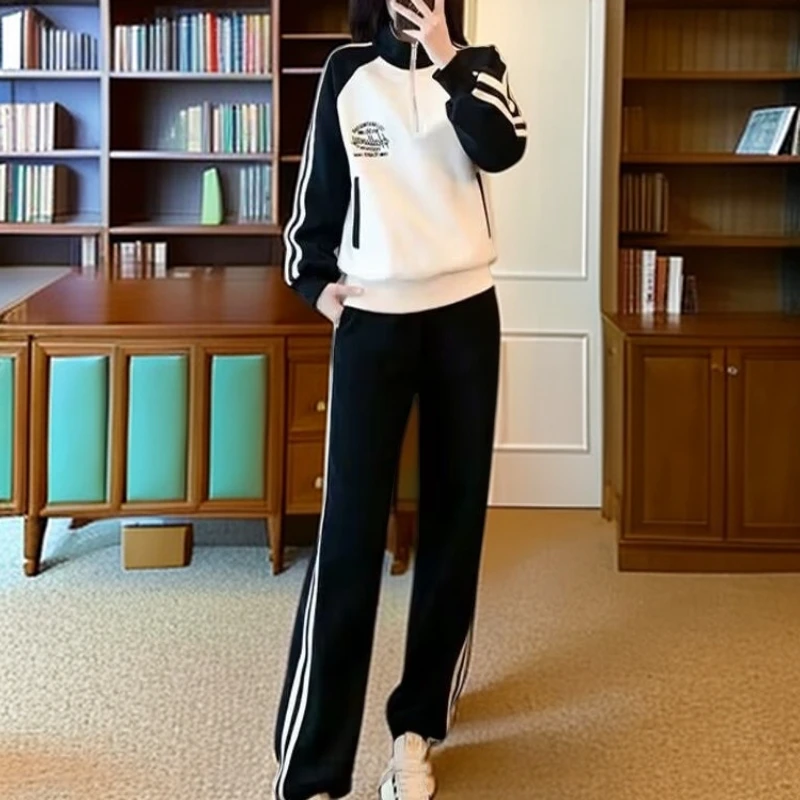 微胖MM福音！ 秋季显瘦遮肉运动套装，洋气卫衣两件，舒适百搭秒变瘦