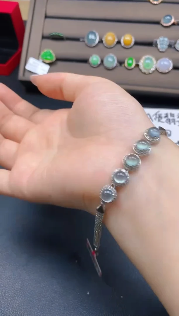 翡翠戒指银S925镶嵌121212