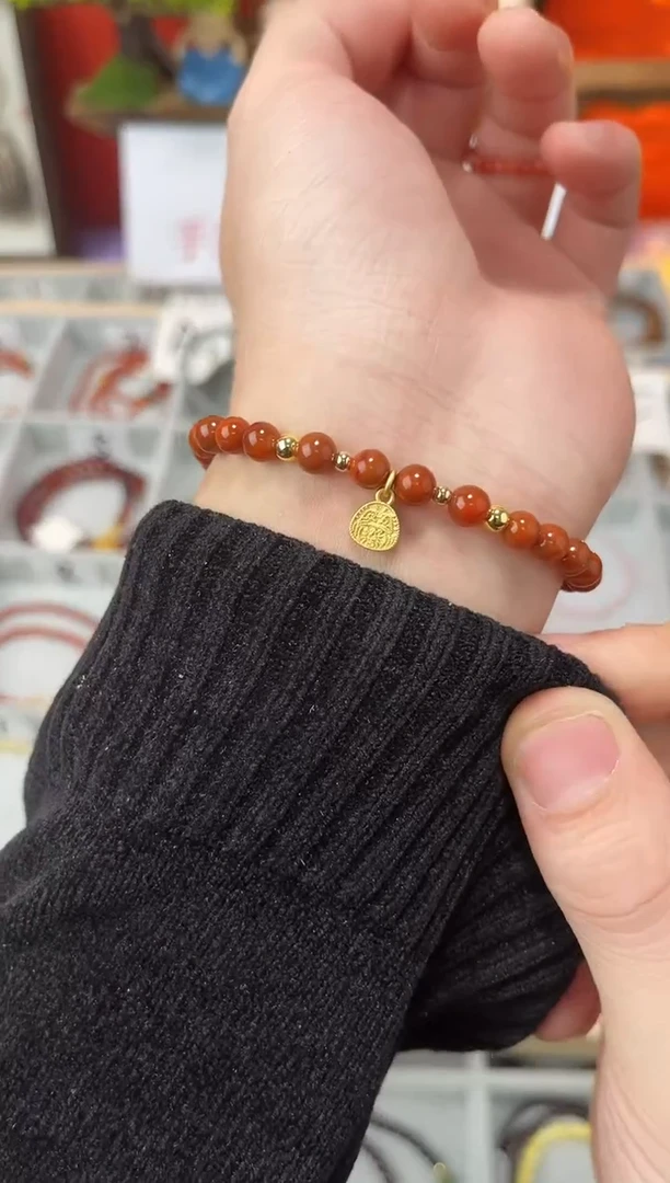 【闪购商品】南红玛瑙手串未镶嵌0.5南红单圈QF-A232