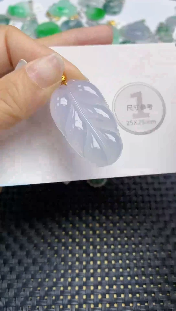 颈饰18K金镶嵌翡翠天然缅甸A货翡翠百元以上9元证书费自理