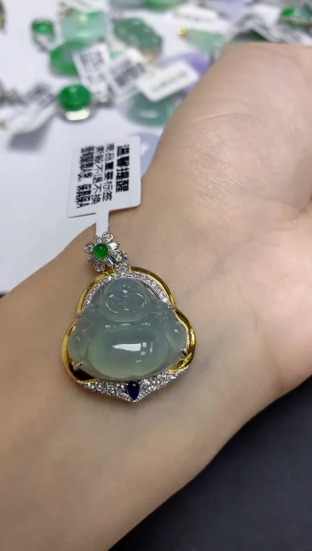 颈饰未镶嵌翡翠天然缅甸翡翠A货多样性发一件